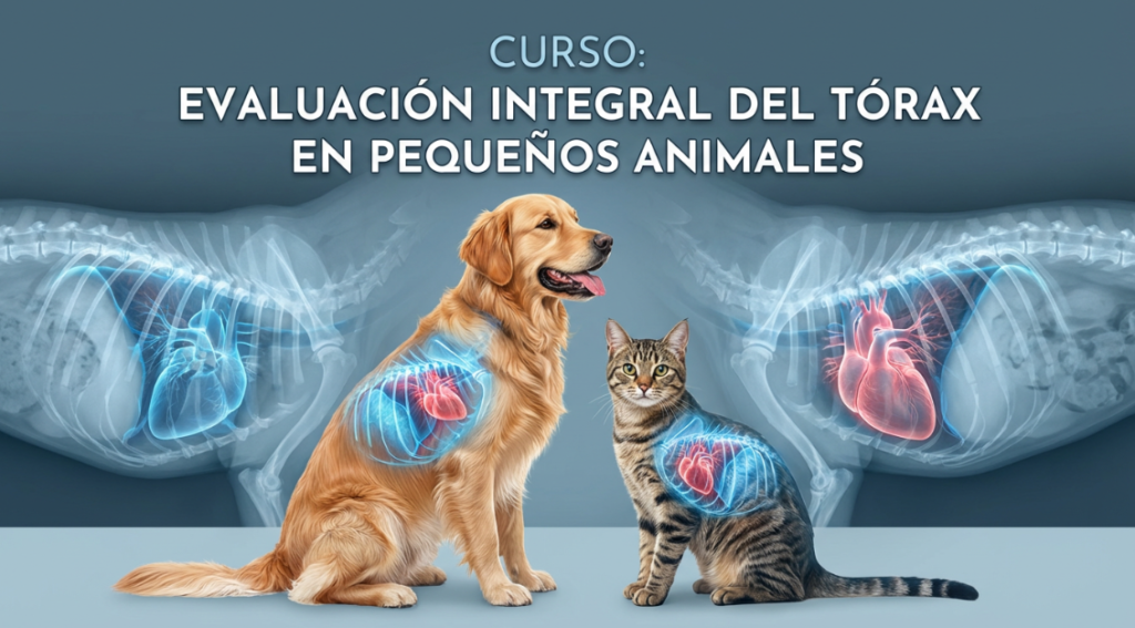 Curso online para veterinarios: aprende a evaluar el tórax con precisión usando radiografía y ecografía. Enfoque 100 % clínico y basado en casos reales.