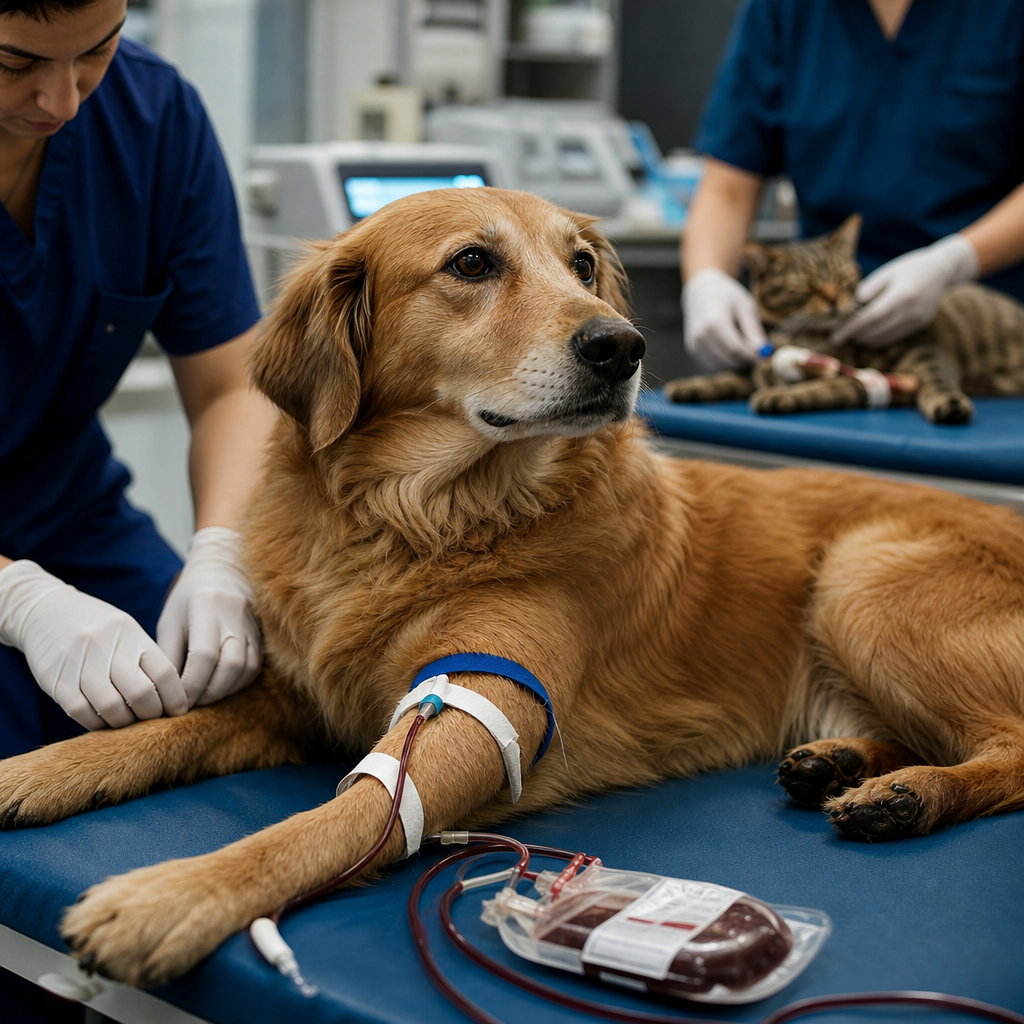 Donación de sangre veterinaria en perros y gatos salva vidas clínicas